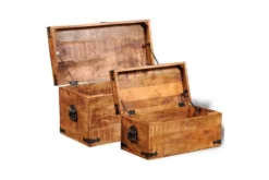 Förvaringskista Set 2 St Robust Mangoträ -SONGMICS Försäljning forvaringskista set 2 st robust mangotra brun 3059376