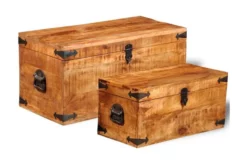 Förvaringskista Set 2 St Robust Mangoträ -SONGMICS Försäljning forvaringskista set 2 st robust mangotra brun 3059377