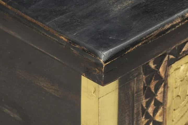 Förvaringskista Svart 80x40x45 Cm Massivt Mangoträ 9 Förvaringskista Svart 80x40x45 Cm Massivt Mangoträ - Bild 9