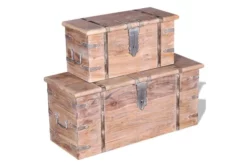 Förvaringskistor 2 Delar Akaciaträ 13 Förvaringskistor 2 Delar Akaciaträ -SONGMICS Försäljning forvaringskistor 2 delar akaciatra brun 3504390