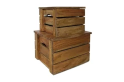 Förvaringskistor 2 St Massivt återvunnet Trä