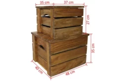 Förvaringskistor 2 St Massivt återvunnet Trä -SONGMICS Försäljning forvaringskistor 2 st massivt atervunnet tra brun 3059436