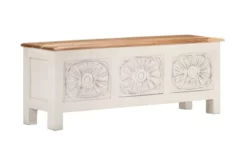 Förvaringslåda 110x30x40 Cm Massivt Akaciaträ 14 Förvaringslåda 110x30x40 Cm Massivt Akaciaträ -SONGMICS Försäljning forvaringslada 110x30x40 cm massivt akaciatra vit 4111665