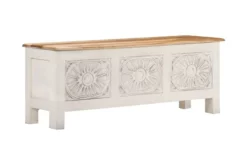 Förvaringslåda 110x30x40 Cm Massivt Akaciaträ 15 Förvaringslåda 110x30x40 Cm Massivt Akaciaträ -SONGMICS Försäljning forvaringslada 110x30x40 cm massivt akaciatra vit 4111666