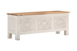 Förvaringslåda 110x30x40 Cm Massivt Akaciaträ 16 Förvaringslåda 110x30x40 Cm Massivt Akaciaträ -SONGMICS Försäljning forvaringslada 110x30x40 cm massivt akaciatra vit 4111667