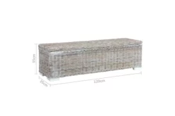 Förvaringslåda 120 Cm Vit Kubu-rotting Och Massivt Mangoträ 15 Förvaringslåda 120 Cm Vit Kubu-rotting Och Massivt Mangoträ -SONGMICS Försäljning forvaringslada 120 cm vit kubu rotting och massivt mangotra vit 1738095