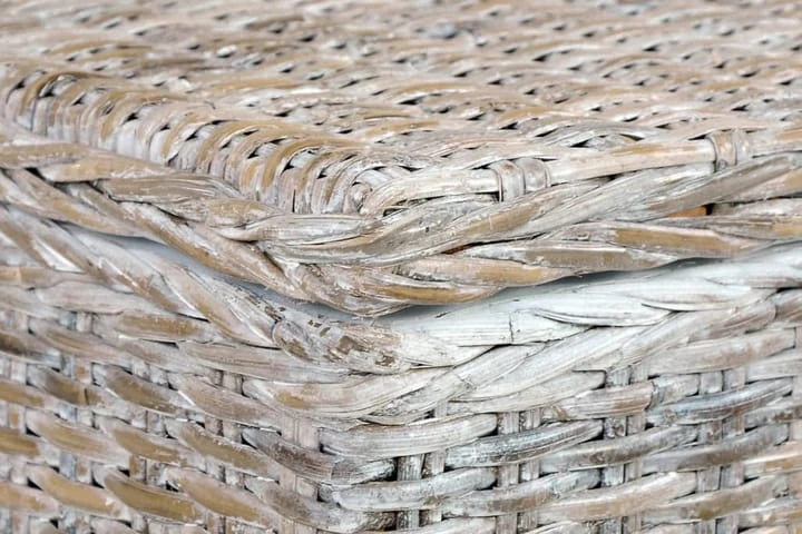 Förvaringslåda 120 Cm Vit Kubu-rotting Och Massivt Mangoträ 6 Förvaringslåda 120 Cm Vit Kubu-rotting Och Massivt Mangoträ - Bild 6