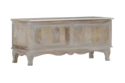 Förvaringslåda Grå 100x38x45 Cm Massivt Mangoträ