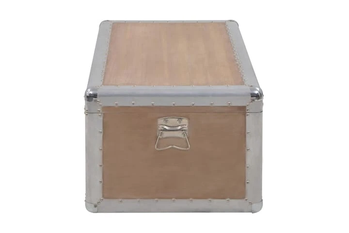 Förvaringslåda Massivt Granträ 91x52x40 Cm Brun 4 Förvaringslåda Massivt Granträ 91x52x40 Cm Brun - Bild 4