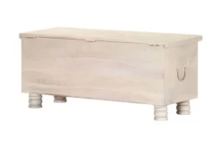 Förvaringslåda Vit 110x40x45 Cm Massivt Akaciaträ -SONGMICS Försäljning forvaringslada vit 110x40x45 cm massivt akaciatra vit 2053181