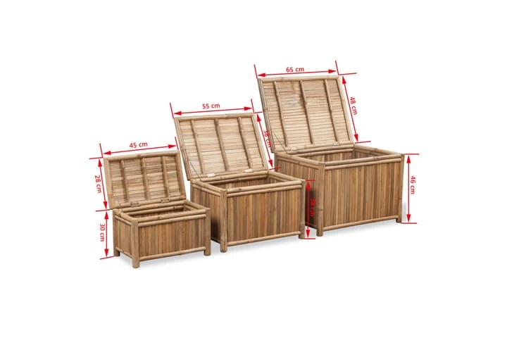 Förvaringslådor I Bambu 3 St 7 Förvaringslådor I Bambu 3 St - Bild 7