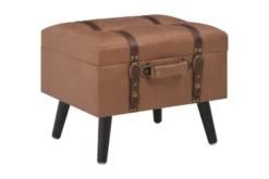 Förvaringspall 40 Cm Ljusbrun Konstläder