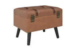 Förvaringspall 40 Cm Ljusbrun Konstläder -SONGMICS Försäljning forvaringspall 40 cm brun konstlader brun 4937570