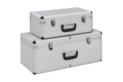 Förvaringsväskor 2 St Silver Aluminium