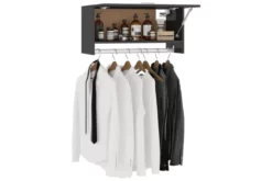 Garderob Högglans Svart 70x32,5x35 Cm Spånskiva 12 Garderob Högglans Svart 70x32,5x35 Cm Spånskiva -SONGMICS Försäljning garderob hogglans gra 70x325x35 cm spanskiva gra 3751990