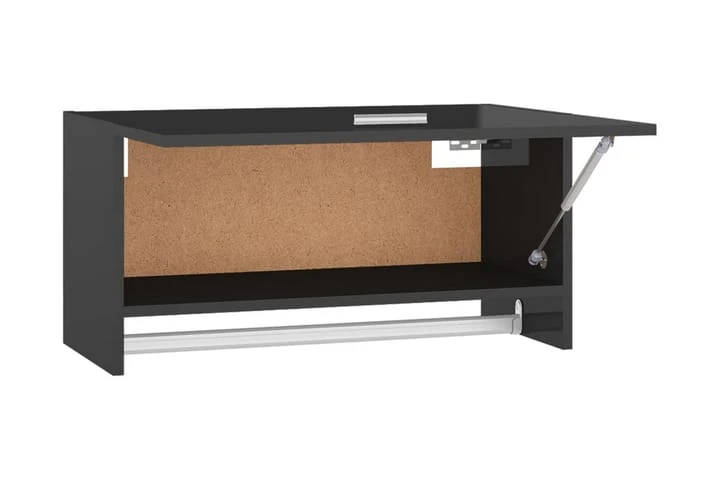 Garderob Högglans Svart 70x32,5x35 Cm Spånskiva 5 Garderob Högglans Svart 70x32,5x35 Cm Spånskiva - Bild 5