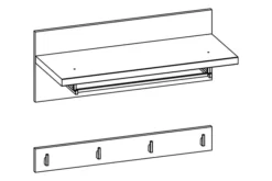 Hatthylla Bedew 76 Cm 2-Delad -SONGMICS Försäljning hatthylla bedew 76 cm 2 delad ekvit 1848430