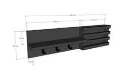 Hatthylla Husow 80x11 Cm 2 Hyllor 7 Hatthylla Husow 80x11 Cm 2 Hyllor -SONGMICS Försäljning hatthylla husow 80x11 cm 2 hyllor antracit 4017814