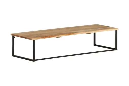 Hatthylla Med Levande Kant 100x35x22 Cm Massivt Akaciaträ -SONGMICS Försäljning hatthylla med levande kant 100x35x22 cm massivt akaciatra brun 3733524