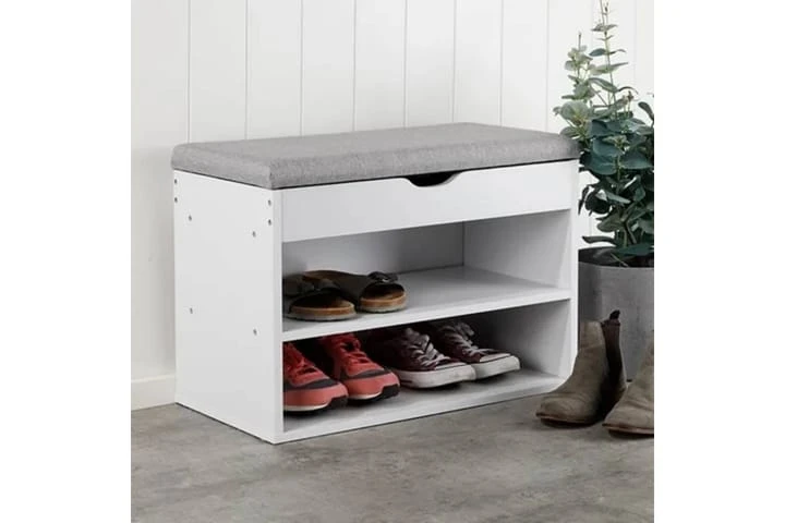 HI Skohylla Med Bänk Kudde 60x30x45 Cm 2 HI Skohylla Med Bänk Kudde 60x30x45 Cm - Bild 2