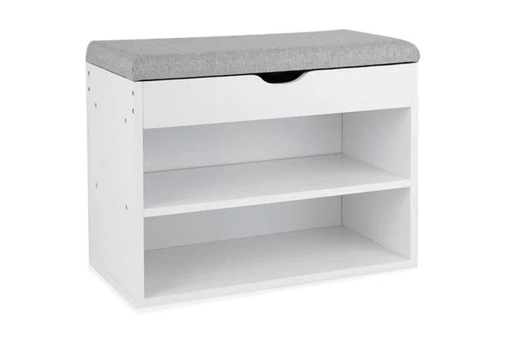 HI Skohylla Med Bänk Kudde 60x30x45 Cm 1 HI Skohylla Med Bänk Kudde 60x30x45 Cm