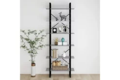 Hög Bokhylla Betonggrå 80x30x210 Cm Spånskiva -SONGMICS Försäljning hog bokhylla betonggra 80x30x210 cm spanskiva gra 4222219