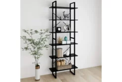 Hög Bokhylla Svart 80x30x210 Cm Spånskiva 15 Hög Bokhylla Svart 80x30x210 Cm Spånskiva -SONGMICS Försäljning hog bokhylla svart 80x30x210 cm spanskiva svart 4221871