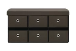 Hopfällbar Förvaringsbänk Blå 76x38x38 Cm Konstlinne 12 Hopfällbar Förvaringsbänk Blå 76x38x38 Cm Konstlinne -SONGMICS Försäljning hopfallbar forvaringsbank morkbrun 76x38x38 cm konstlinne morkbrun 4620302