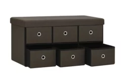 Hopfällbar Förvaringsbänk Blå 76x38x38 Cm Konstlinne 13 Hopfällbar Förvaringsbänk Blå 76x38x38 Cm Konstlinne -SONGMICS Försäljning hopfallbar forvaringsbank morkbrun 76x38x38 cm konstlinne morkbrun 4620303