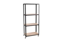 Hylla Med Hjul 60x30x140cm Brun/Svart