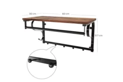 Industriell Klädeshängare Svart 9 Industriell Klädeshängare Svart -SONGMICS Försäljning industriell kladeshangare svart vasagle 1448340