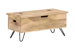 Kista 90x40x45 Cm Massivt Mangoträ 15 Kista 90x40x45 Cm Massivt Mangoträ -SONGMICS Försäljning kista 90x40x45 cm massivt mangotra brun 3055939