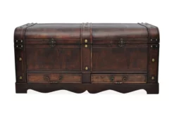 Skattkista Vintagestil Stor Trä Brun 11 Skattkista Vintagestil Stor Trä Brun -SONGMICS Försäljning skattkista vintagestil stor tra brun brun 2049313