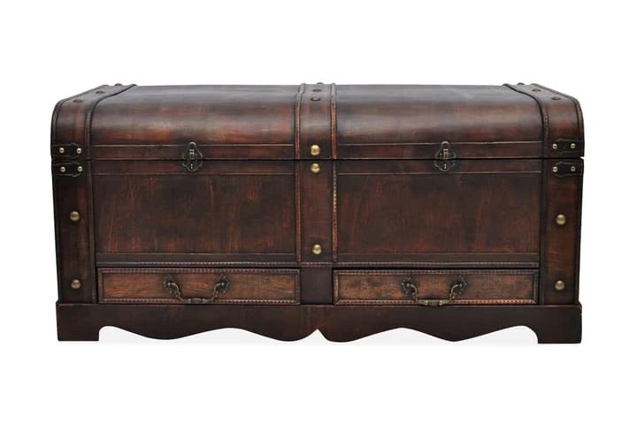 Skattkista Vintagestil Stor Trä Brun 3 Skattkista Vintagestil Stor Trä Brun - Bild 3