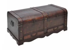 Skattkista Vintagestil Stor Trä Brun
