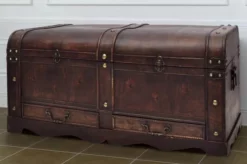 Skattkista Vintagestil Stor Trä Brun 13 Skattkista Vintagestil Stor Trä Brun -SONGMICS Försäljning skattkista vintagestil stor tra brun brun 2054102