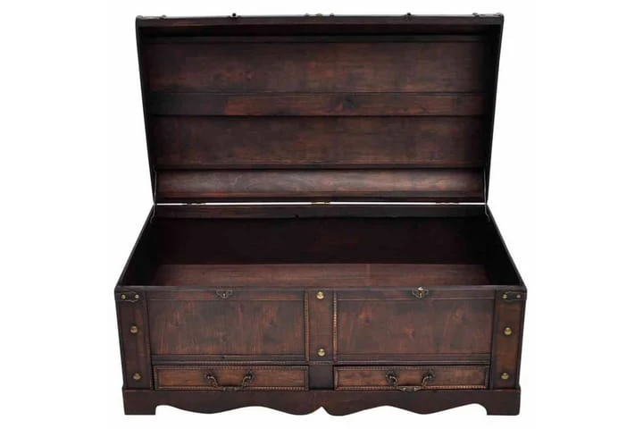 Skattkista Vintagestil Stor Trä Brun 6 Skattkista Vintagestil Stor Trä Brun - Bild 6