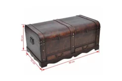 Skattkista Vintagestil Stor Trä Brun 17 Skattkista Vintagestil Stor Trä Brun -SONGMICS Försäljning skattkista vintagestil stor tra brun brun 721694