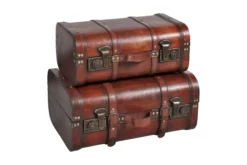 Skattkistor Vintagestil 2 St Trä Brun