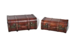 Skattkistor Vintagestil 2 St Trä Brun -SONGMICS Försäljning skattkistor vintagestil 2 st tra brun brun 3059332