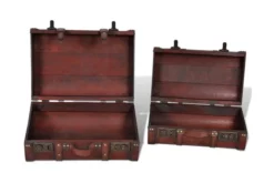 Skattkistor Vintagestil 2 St Trä Brun -SONGMICS Försäljning skattkistor vintagestil 2 st tra brun brun 3059334