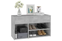 Skobänk Svart 80x30x45 Cm Spånskiva -SONGMICS Försäljning skobank betonggra 80x30x45 cm spanskiva betonggra 4110031