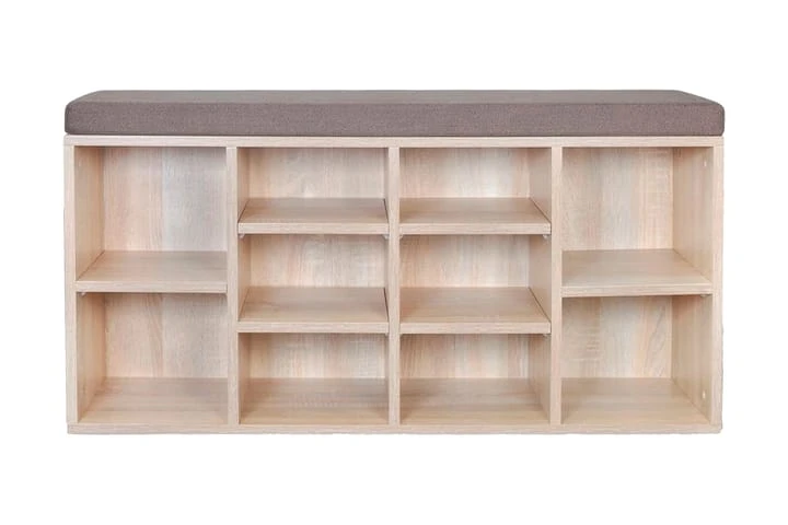 Skobänk Med 10 Hyllfack Ek-färg 3 Skobänk Med 10 Hyllfack Ek-färg - Bild 3