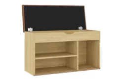 Skobänk Med Dyna Vit 80x30x47 Cm Spånskiva -SONGMICS Försäljning skobank med dyna sonoma ek 80x30x47 cm spanskiva ek 4111691