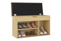 Skobänk Med Dyna Vit 80x30x47 Cm Spånskiva -SONGMICS Försäljning skobank med dyna sonoma ek 80x30x47 cm spanskiva ek 4111692