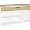Skobänk Med Dyna Vit 104x30x49 Cm Spånskiva