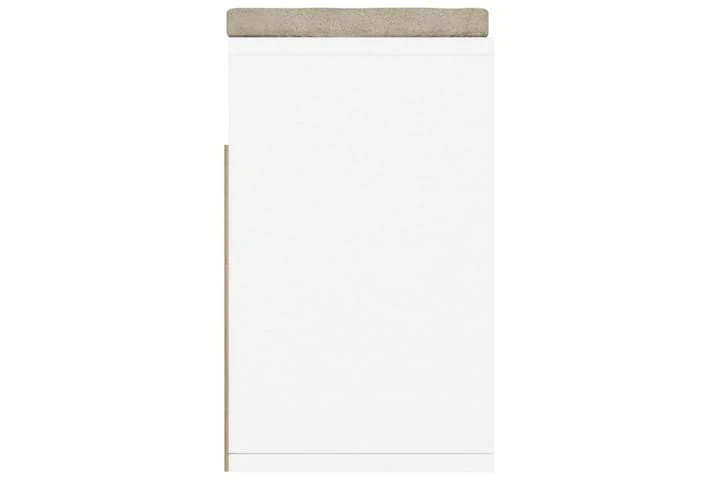 Skobänk Med Dyna Vit 104x30x49 Cm Spånskiva 6 Skobänk Med Dyna Vit 104x30x49 Cm Spånskiva - Bild 6