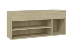 Skobänk Vit 105x30x45 Cm Spånskiva