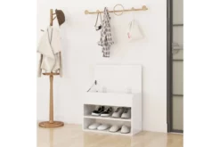 Skobänk Vit 60x30x45 Cm Spånskiva -SONGMICS Försäljning skobank vit hogglans 60x30x45 cm spanskiva vit hogglans 4197562