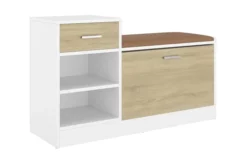 Skobänk Vit 94,5x31x57 Cm Spånskiva